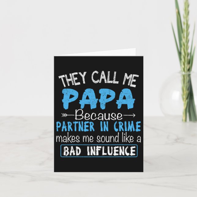 Ring mig Pappa-partner i brottmål Pappa Fars dag F Kort (Framsida)