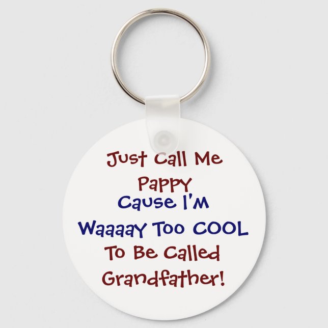 Ring mig Pappy Coola Grandfather Keychain Nyckelring (Framsida)