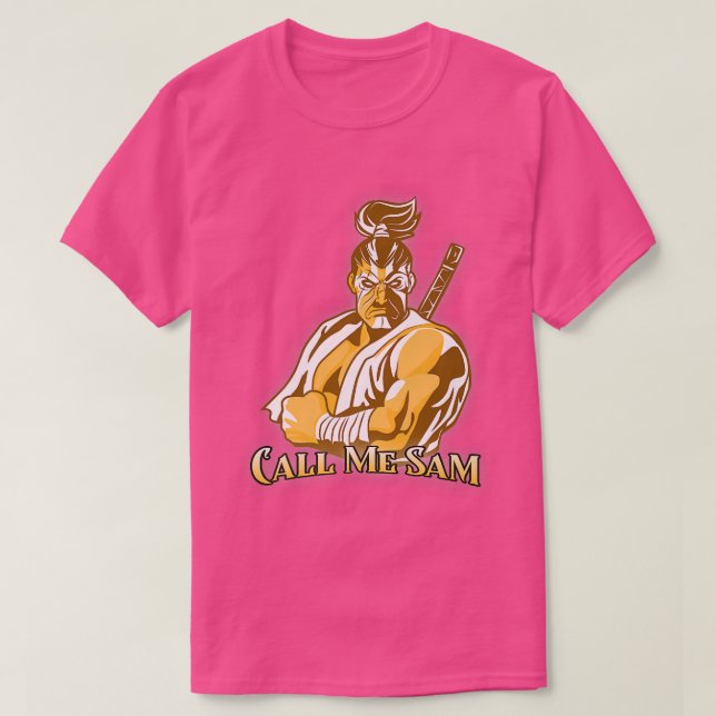 Ring mig Sam Funny Japan-Coolan Japansk Samurai Wa T Shirt (Design framsida)