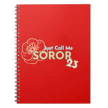 Ring mig Soror 2023 Crimsom & Cream Notebook