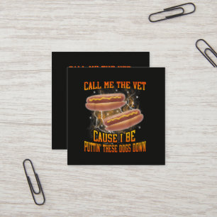 Ring mig veterinären för jag är rolig hård varm ko fyrkantigt visitkort