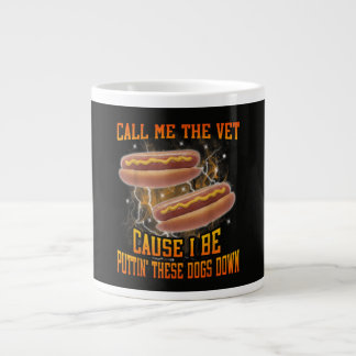 Ring mig veterinären för jag är rolig hård varm ko jumbo mugg