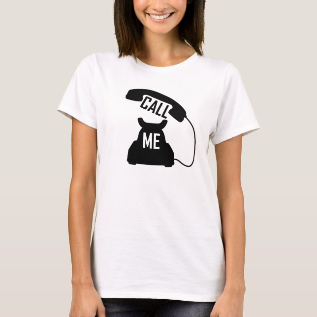 Ring mig vintage och ringa dam-shirt t shirt (Framsida)