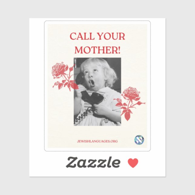 Ring Mor! Engelska Klistermärken (Ark)