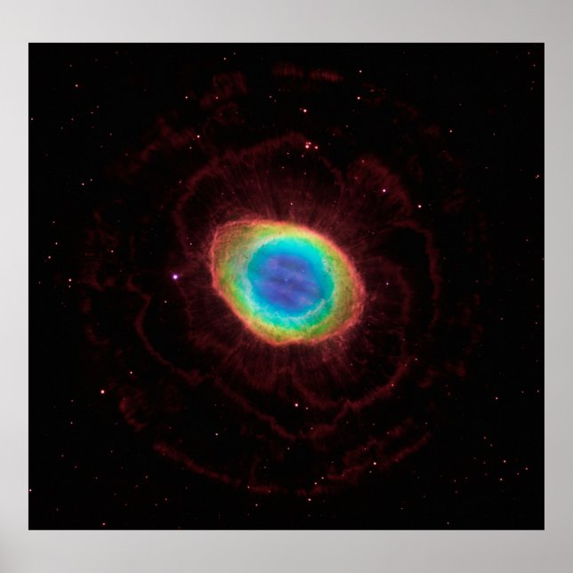 Ring Nebula eller NGC 6720 True Shape, ZGOA Poster (Framsidan)