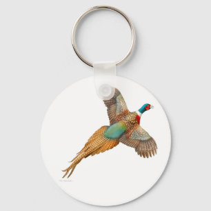 Ring Necked Pheasant Keychain Nyckelring