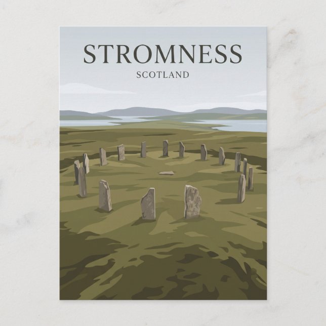 Ring of Brodgar Skottland Vykort (Framsida)