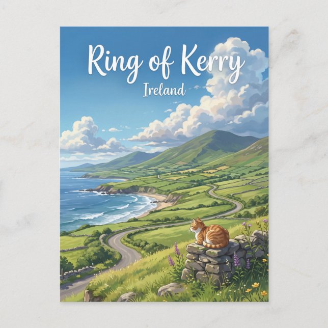Ring of Kerry Scenic Drive Irland Vykort (Framsida)