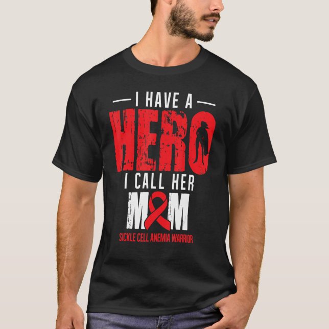 Ring om hennes Mamma-sickle Cell Anemi-medvetandeh T Shirt (Framsida)