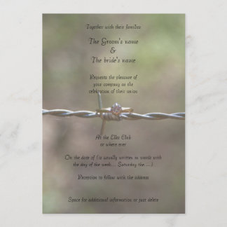 Ring om inbjudan till barbed Wire Wedding