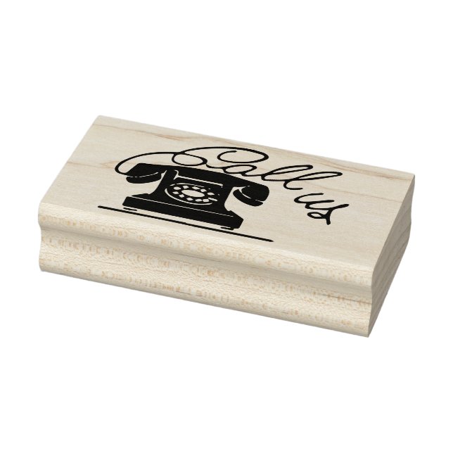 "Ring oss" Retro-telenumret Rubber Art Frimärke Stämpel (Stämpel)