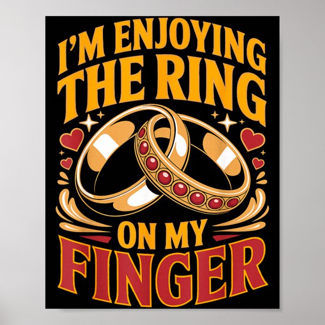 Ring på finger fästmö fru make förlovad poster (Framsidan)