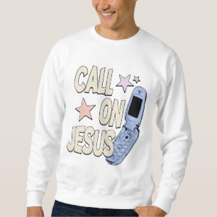 Ring på Jesus - Retro Faith Design Lång Ärmad Tröja
