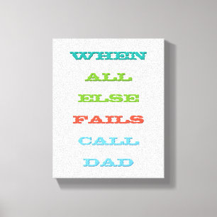 Ring Pappa Kids Lämnande Nest Advice Quote Canvas