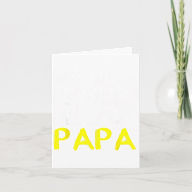 Ring Pappa När Allt Annat Konstverk Kort (Framsida)