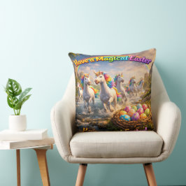 Ring påsk förtrollade enhörningar och påskägg dec kudde
