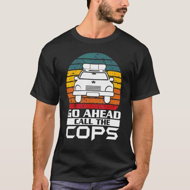 Ring polisens stödlag till polisen.. t shirt (Framsida)