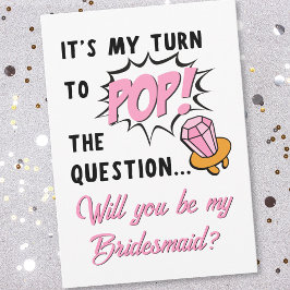 Ring Pop Retro Funny Cute Bridesmaid Frieri Kort