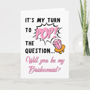 Ring Pop Retro Funny Cute Bridesmaid Frieri Kort