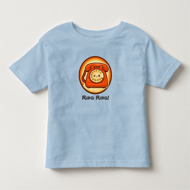 Ring Ring! Cute Retro Phone Toddler T-Shirt (Framsida)
