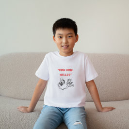 "Ring ring, hej?" 2 Handdragna Skeletons som ringe T Shirt