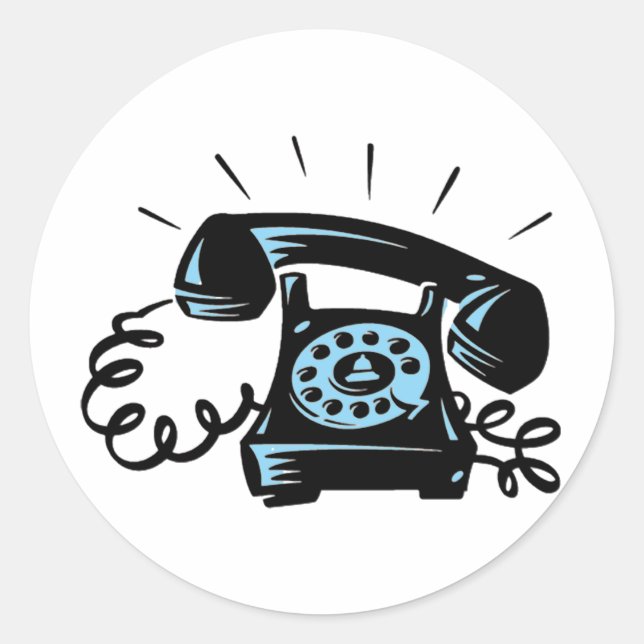 Ring Ring Runt Klistermärke (Framsida)