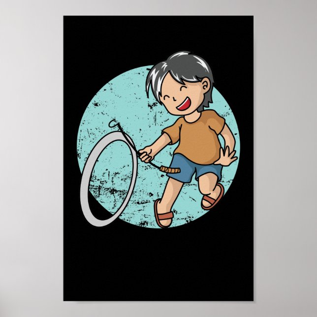 Ring Rolling Hula-Ring Reifenspiel Poster (Framsidan)