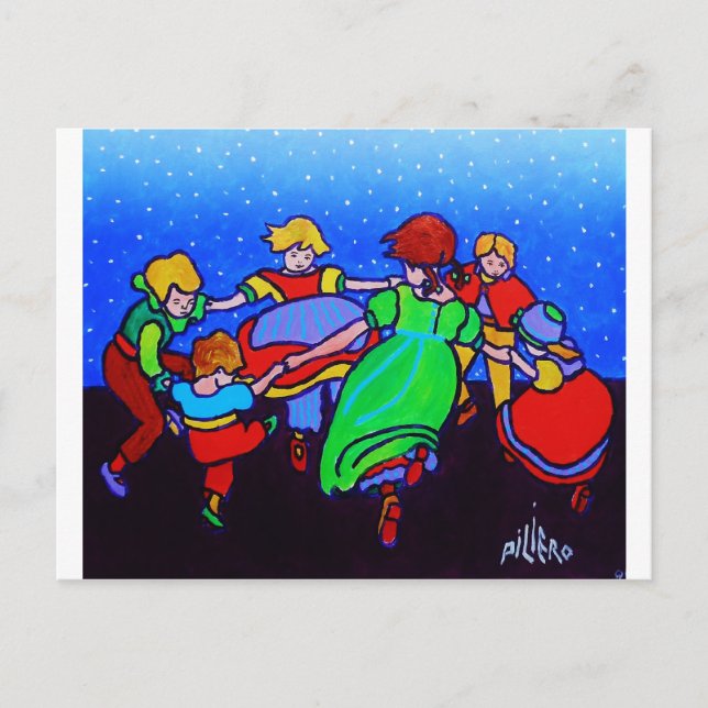 Ring runt Rosie två Vykort (Framsida)