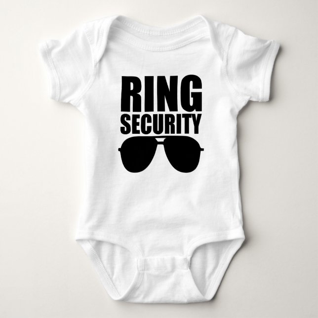 Ring-säkerhet Baby Ring Bearer Bröllop T Shirt (Framsida)