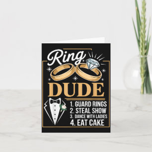 Ring Säkerhet Bröllopsfest Rolig Ringbärare 1 Kort