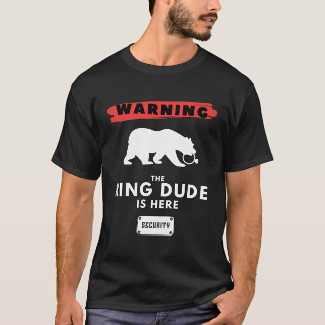 Ring Säkerhet för Pojke Ring Kille Bärare Bröllop T Shirt (Framsida)