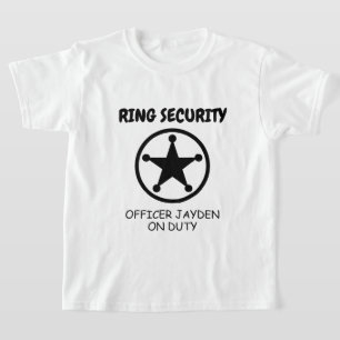 Ring säkerhetsskjorta för barn för bröllop ring t shirt