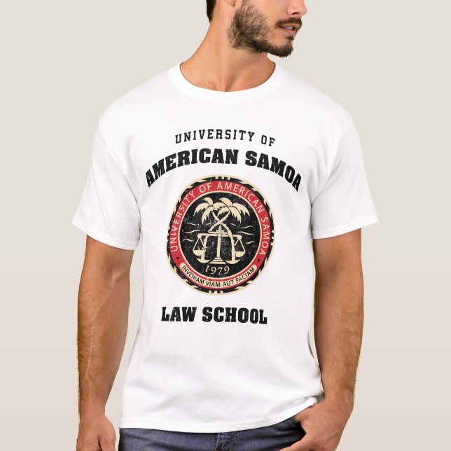 Ring Saul Universiteten i Amerikanska Samoa. T Shirt (Framsida)