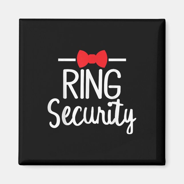 Ring Security Bröllop Bridesmaid Bachelorette del Magnet (Framsidan)