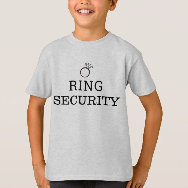 Ring Security Bröllop Ring Bearer T-Shirt (Framsida)