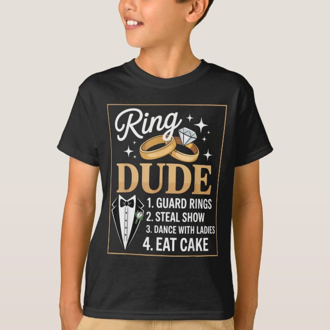 Ring Security Bröllopsfest Rolig Ringbärare 7 T Shirt (Framsida)