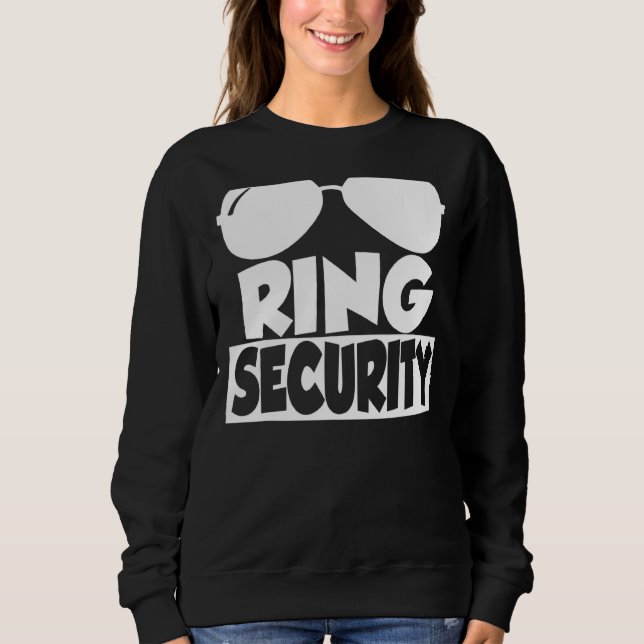 Ring Security Förlovning Bröllop Matching Bachelor T Shirt (Framsida)