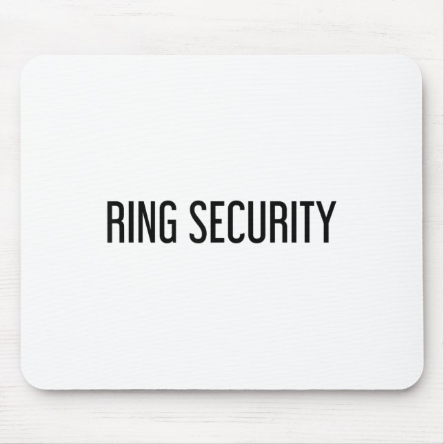 Ring Security Funny Bröllop Bride Groom Party Gift Musmatta (Framsidan)
