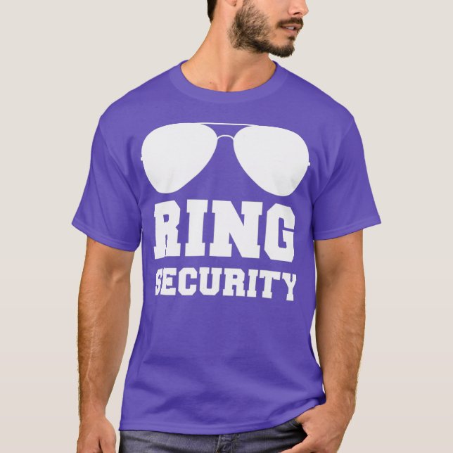 Ring Security   Ring Bearer  Boys Wedding Party T Shirt (Framsida)