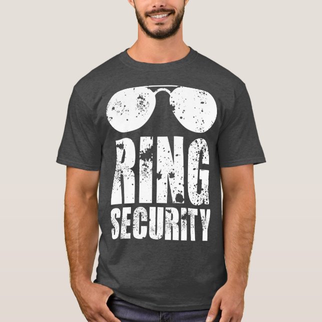 Ring Security  Ring Bearer Boys Wedding Party T Shirt (Framsida)