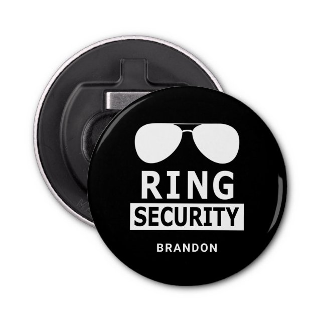 Ring Security Ring Bearer Groomsman Gift Flasköppnare (Framsidan)