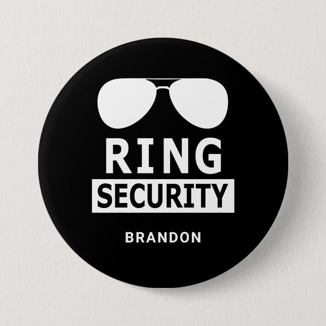 Ring Security Ring Bearer Groomsman Gift Knapp (Framsida)