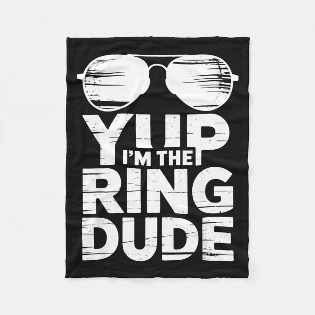 Ring Security Wedding Party Funny Ring Bearer  Fleecefilt (Framsidan)