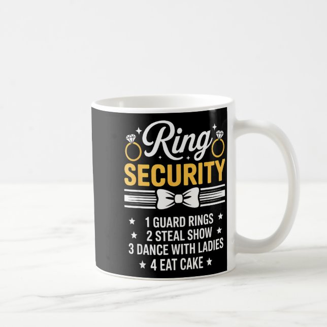 Ring Security Wedding Party Funny Ring Bearer  Kaffemugg (Höger)