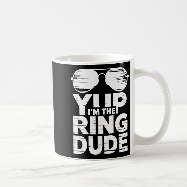 Ring Security Wedding Party Funny Ring Bearer  Kaffemugg (Höger)
