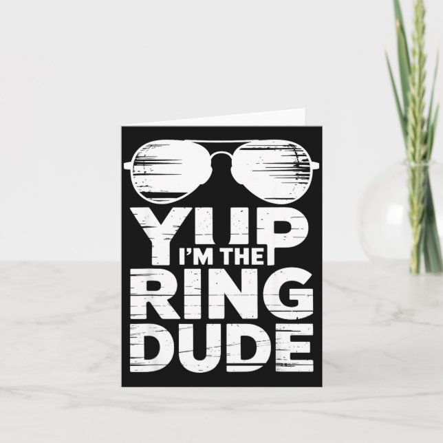Ring Security Wedding Party Funny Ring Bearer  Kort (Framsida)
