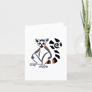 Ring-skräddarsydd LEMUR - utrotningshotad animalis Kort