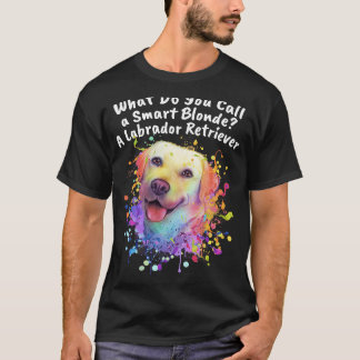 Ring Smart Blonde A Labrador Retriever-Hund tema T Shirt