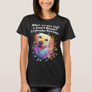 Ring Smart Blonde A Labrador Retriever-Hund tema T Shirt