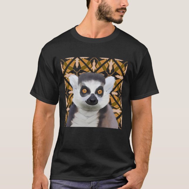 Ring-Tail Lemur Madagascar Wildlife T Shirt (Framsida)